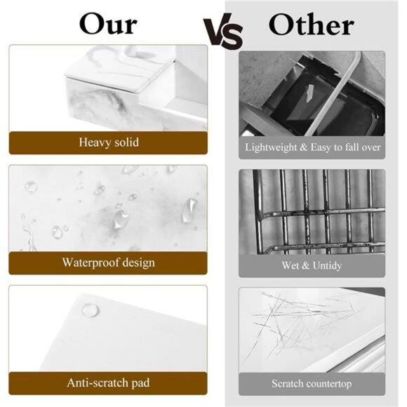 🛁 Elegant Marble Resin Bathroom Organizer – Waterproof, Multi-Compartment Stora - Picture 5 of 7